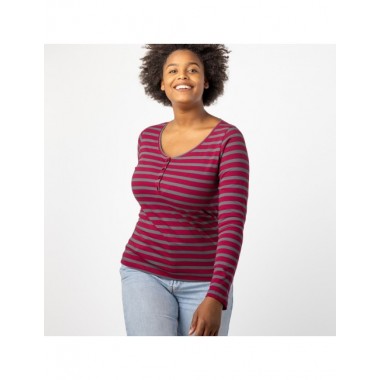 CAMISETA DE MUJER DE ALGODÓN ORGÁNICO NEW PSI ROJO CENIZA VERALUNA