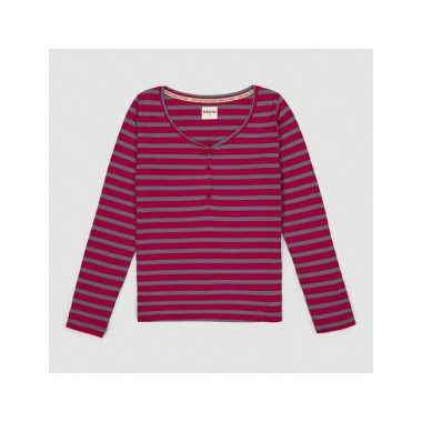 CAMISETA DE MUJER DE ALGODÓN ORGÁNICO NEW PSI ROJO CENIZA VERALUNA