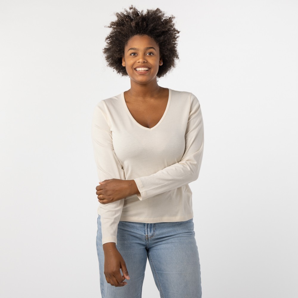 CAMISETA DE MUJER DE ALGODÓN ORGÁNICO SIRA BRUMA VERALUNA