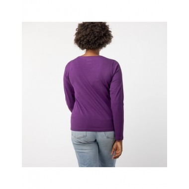 CAMISETA DE MUJER DE ALGODÓN ORGÁNICO SIRA PRUNO VERALUNA