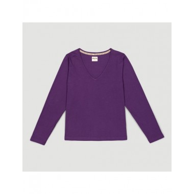 CAMISETA DE MUJER DE ALGODÓN ORGÁNICO SIRA PRUNO VERALUNA