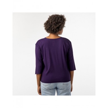CAMISETA DE MUJER DE ALGODÓN ORGÁNICO BALANCE PRUNO VERALUNA