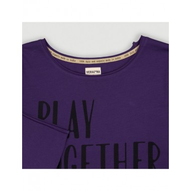 CAMISETA DE MUJER DE ALGODÓN ORGÁNICO BALANCE PRUNO VERALUNA