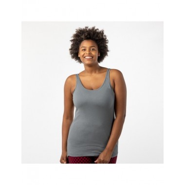 CAMISETA DE MUJER DE ALGODÓN ORGÁNICO SPA COLOR CENIZA VERALUNA