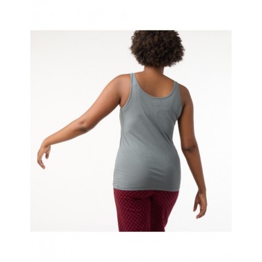 CAMISETA DE MUJER DE ALGODÓN ORGÁNICO SPA COLOR CENIZA VERALUNA