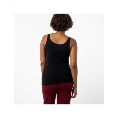 CAMISETA DE MUJER DE ALGODÓN ORGÁNICO SPA COLOR NEGRO VERALUNA