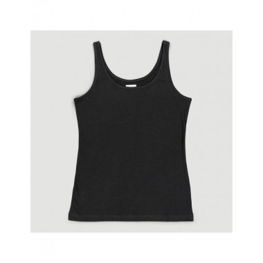 CAMISETA DE MUJER DE ALGODÓN ORGÁNICO SPA COLOR NEGRO VERALUNA