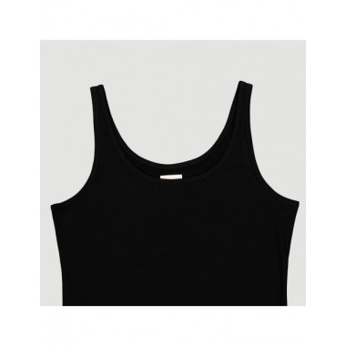 CAMISETA DE MUJER DE ALGODÓN ORGÁNICO SPA COLOR NEGRO VERALUNA