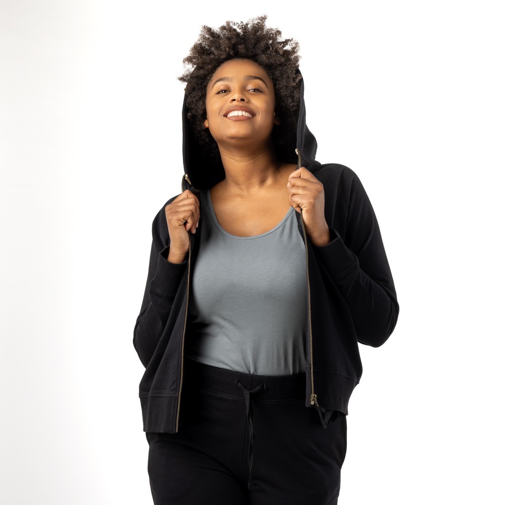 SUDADERA DE MUJER DE ALGODÓN ORGÁNICO KOLL COLOR NEGRO VERALUNA