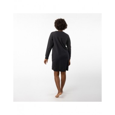 VESTIDO DE MUJER DE ALGODÓN ORGÁNICO SOE COLOR BLACK VERALUNA