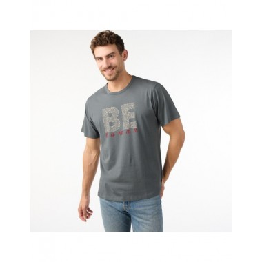 CAMISETA DE HOMBRE DE ALGODÓN ORGÁNICO KAKO COLOR CENIZA VERALUNA