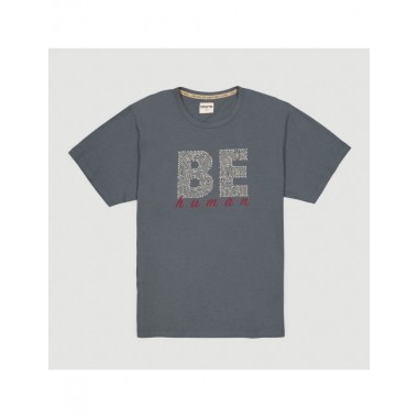 CAMISETA DE HOMBRE DE ALGODÓN ORGÁNICO KAKO COLOR CENIZA VERALUNA