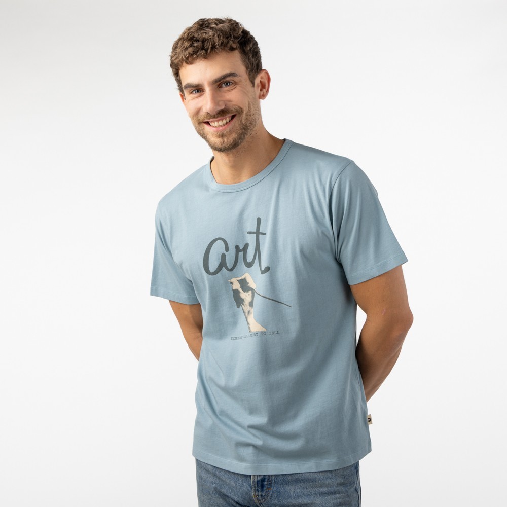CAMISETA DE HOMBRE DE ALGODÓN ORGÁNICO KAKO COLOR TURMALINA VERALUNA