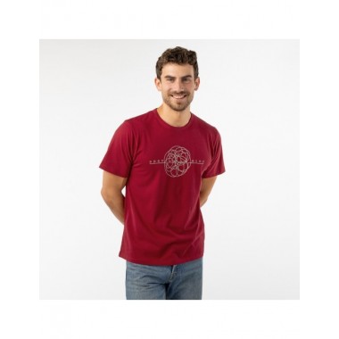 CAMISETA DE HOMBRE DE ALGODÓN ORGÁNICO KAKO COLOR ROJO VERALUNA