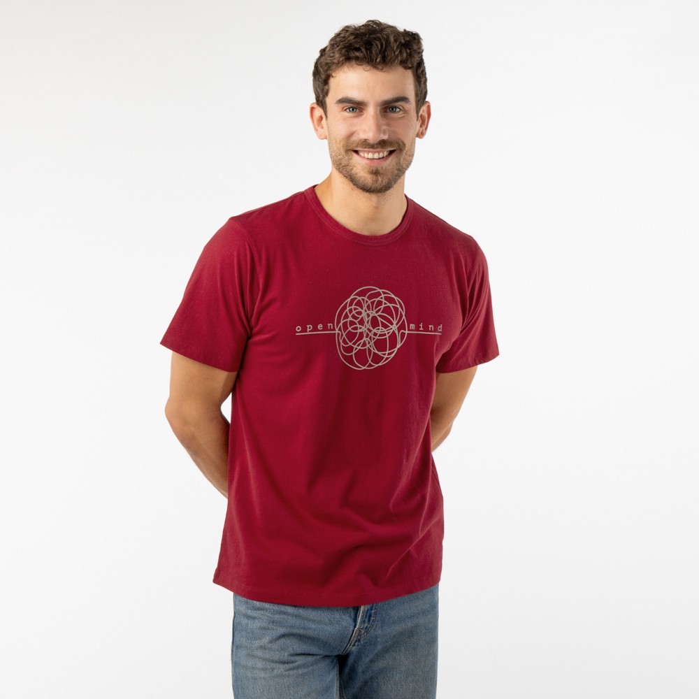 CAMISETA DE HOMBRE DE ALGODÓN ORGÁNICO KAKO COLOR ROJO VERALUNA