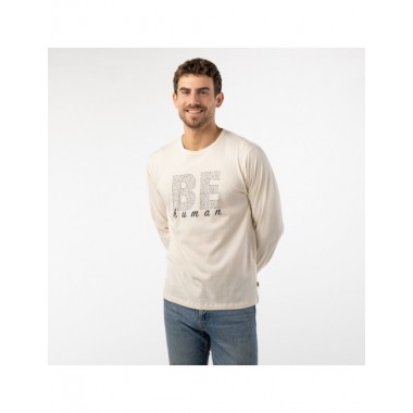 CAMISETA DE HOMBRE DE ALGODÓN ORGÁNICO POKOJ COLOR BRUMA VERALUNA