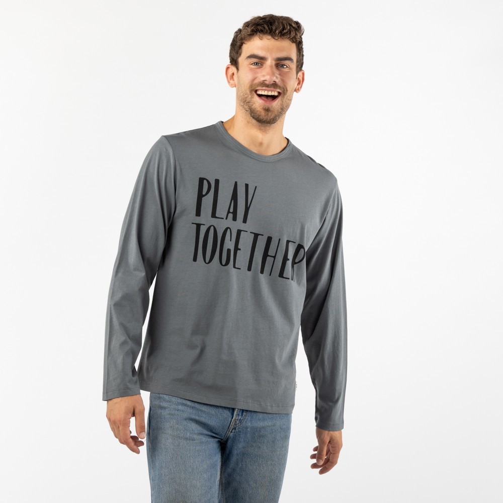 CAMISETA DE HOMBRE DE ALGODÓN ORGÁNICO POKOJ COLOR CENIZA VERALUNA