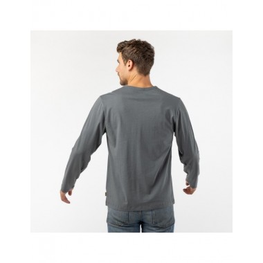 CAMISETA DE HOMBRE DE ALGODÓN ORGÁNICO POKOJ COLOR CENIZA VERALUNA