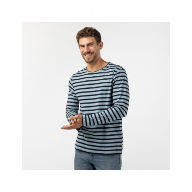 CAMISETA DE HOMBRE DE ALGODÓN ORGÁNICO ROLL TURMALINA NEGRO VERALUNA