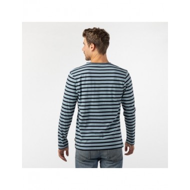 CAMISETA DE HOMBRE DE ALGODÓN ORGÁNICO ROLL TURMALINA NEGRO VERALUNA