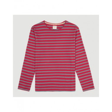 CAMISETA DE HOMBRE DE ALGODÓN ORGÁNICO ROLL ROJO CENIZA VERALUNA