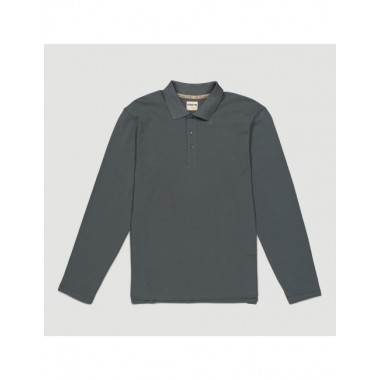 POLO DE HOMBRE DE ALGODÓN ORGÁNICO OMICRON COLOR CENIZA VERALUNA