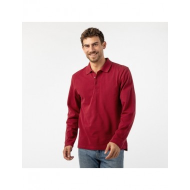 POLO DE HOMBRE DE ALGODÓN ORGÁNICO OMICRON COLOR ROJO VERALUNA