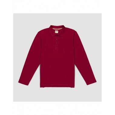 POLO DE HOMBRE DE ALGODÓN ORGÁNICO OMICRON COLOR ROJO VERALUNA