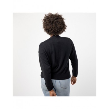 CARDIGAN CHAQUETA DE MUJER DE ALGODÓN ORGÁNICO TAPTI NEGRO VERALUNA