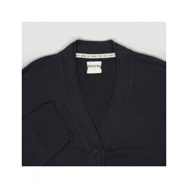 CARDIGAN CHAQUETA DE MUJER DE ALGODÓN ORGÁNICO TAPTI NEGRO VERALUNA