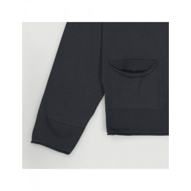 CARDIGAN CHAQUETA DE MUJER DE ALGODÓN ORGÁNICO TAPTI NEGRO VERALUNA