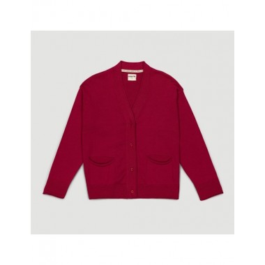 CARDIGAN CHAQUETA DE MUJER DE ALGODÓN ORGÁNICO TAPTI ROJO VERALUNA