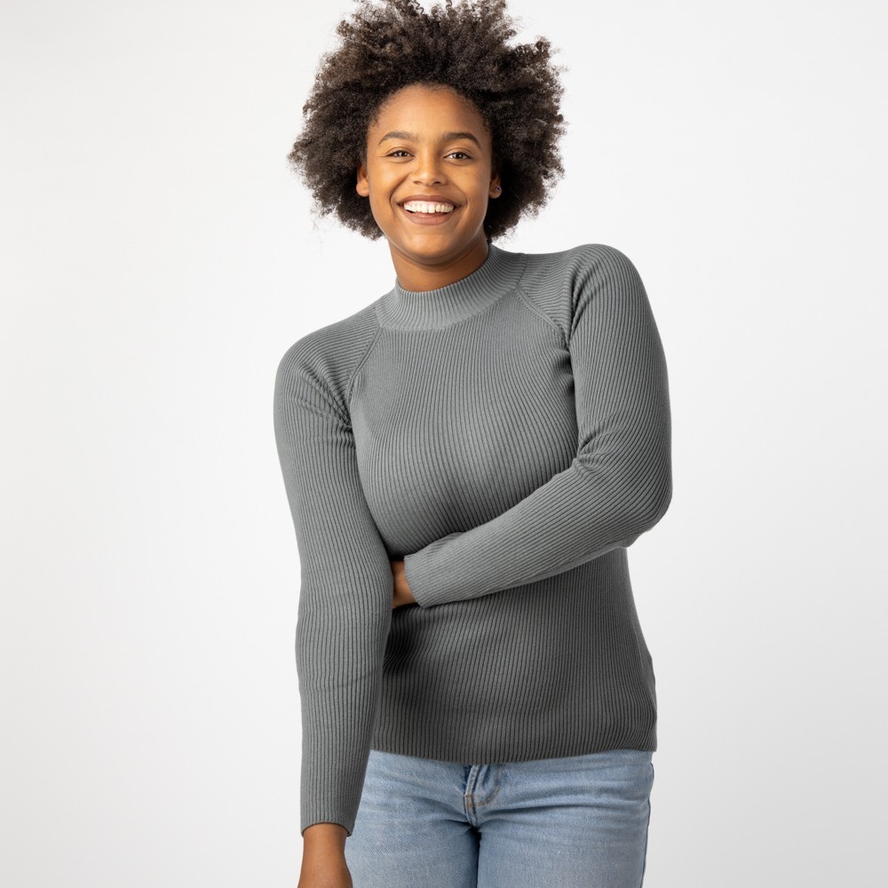 JERSEY DE MUJER DE ALGODÓN ORGÁNICO KAVEN COLOR CENIZA VERALUNA