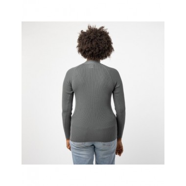 JERSEY DE MUJER DE ALGODÓN ORGÁNICO KAVEN COLOR CENIZA VERALUNA