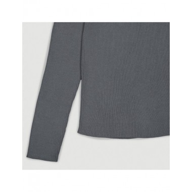 JERSEY DE MUJER DE ALGODÓN ORGÁNICO KAVEN COLOR CENIZA VERALUNA