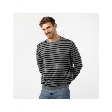 JERSEY DE HOMBRE DE ALGODÓN ORGÁNICO BRO COLOR CENIZA VERALUNA