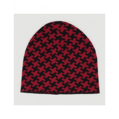 GORRO ARTESANAL DE ALGODÓN ORGÁNICO GO NGEGRO ROJO VERALUNA