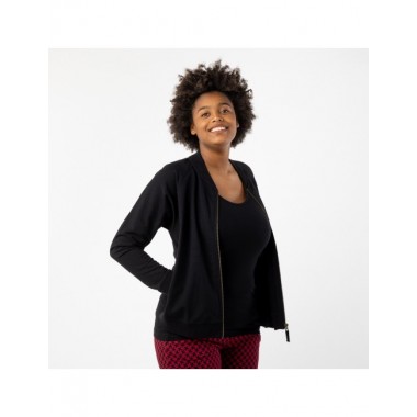 SUDADERA DE MUJER DE ALGODÓN ORGÁNICO BOO NEGRO VERALUNA