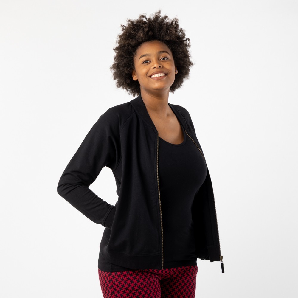 SUDADERA DE MUJER DE ALGODÓN ORGÁNICO BOO NEGRO VERALUNA