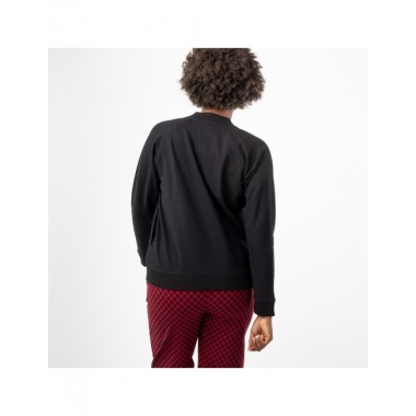SUDADERA DE MUJER DE ALGODÓN ORGÁNICO BOO NEGRO VERALUNA