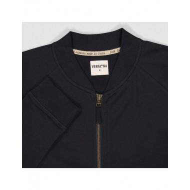 SUDADERA DE MUJER DE ALGODÓN ORGÁNICO BOO NEGRO VERALUNA