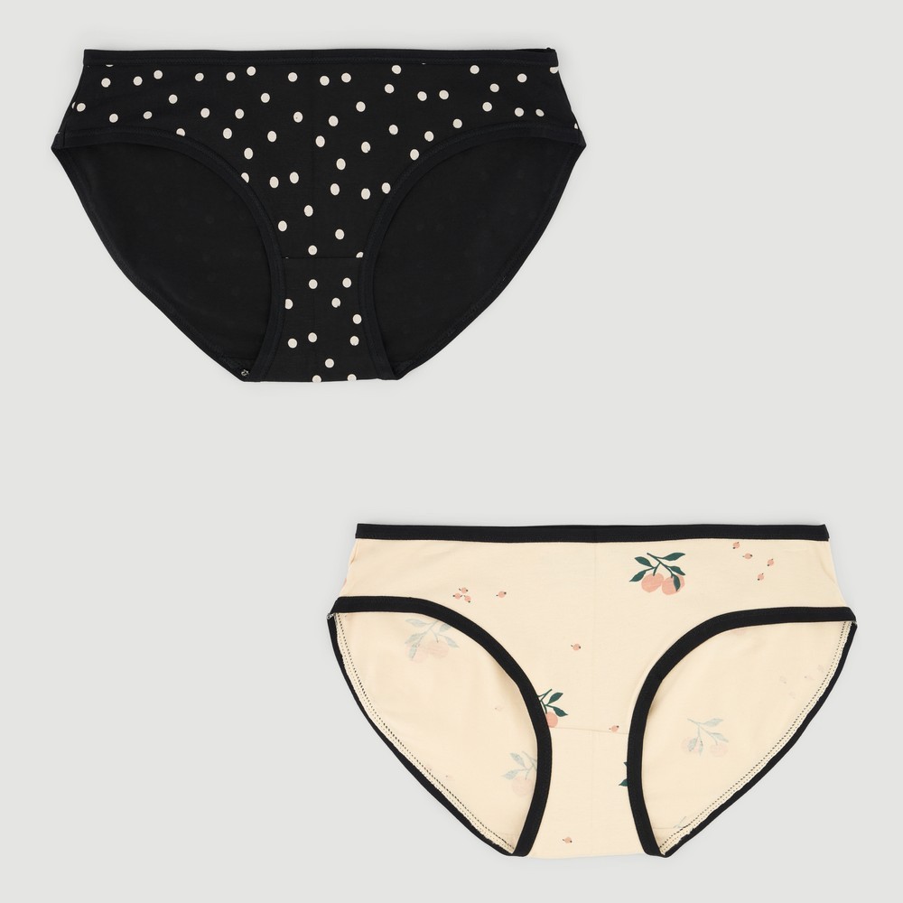 PACK DE 2  BRAGUITAS DE ALGODÓN ORGÁNICO BIKINI PRINTS VERALUNA