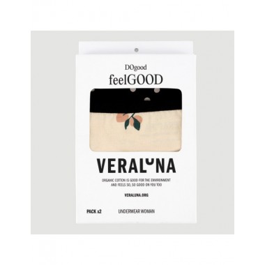 PACK DE 2  BRAGUITAS DE ALGODÓN ORGÁNICO BIKINI PRINTS VERALUNA