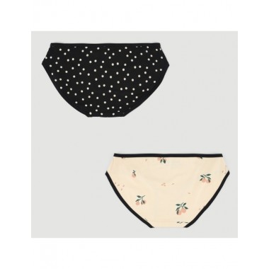 PACK DE 2  BRAGUITAS DE ALGODÓN ORGÁNICO BIKINI PRINTS VERALUNA