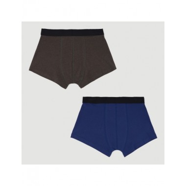 PACK DE 2 CALZONCILLOS DE ALGODÓN ORGÁNICO TRUNK NEGRO NAVY VERALUNA