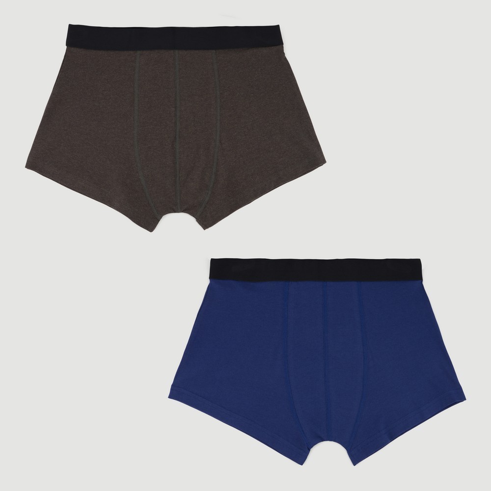 PACK DE 2 CALZONCILLOS DE ALGODÓN ORGÁNICO TRUNK NEGRO NAVY VERALUNA