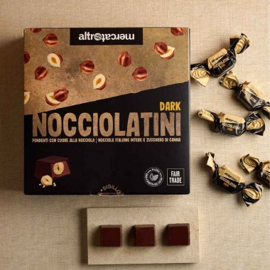 BOMBONES CHOCOLATE NEGRO CON AVELLANAS 250 G