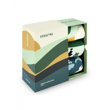 CALCETINES DE ALGODÓN ORGÁNICO EN CAJA REGALO FUN CLIMA VERALUNA