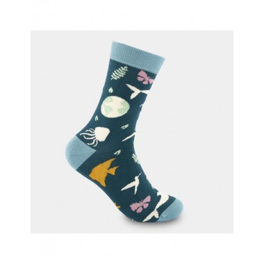 CALCETINES DE ALGODÓN ORGÁNICO EN CAJA REGALO FUN CLIMA VERALUNA
