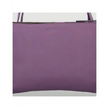 BOLSO HECHO A MANO DE PIEL MODELO SADISAR PRUNO NEGRO VERALUNA